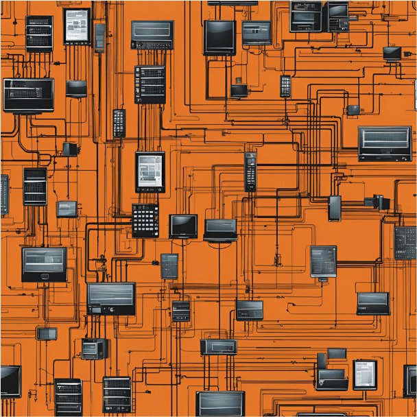 Illustration of cables & networks